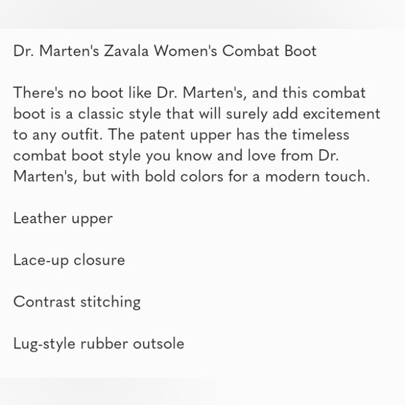 🫥Dr. Martin white Zavala 8 hole combat boot - Picture 6 of 6